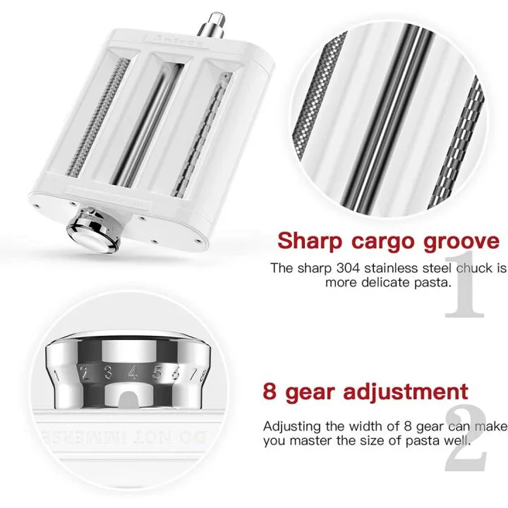 Pasta Maker Attachment for KitchenAid Stand Mixers
