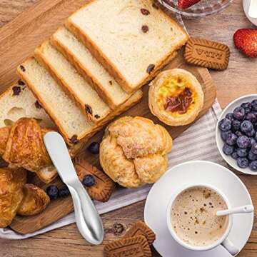 WoneNice Spreader Knife Set, 4-Piece Cheese and Butter Spreader Knives, One-piece Stainless Steel, Gifts for Thanksgiving Day, Christmas