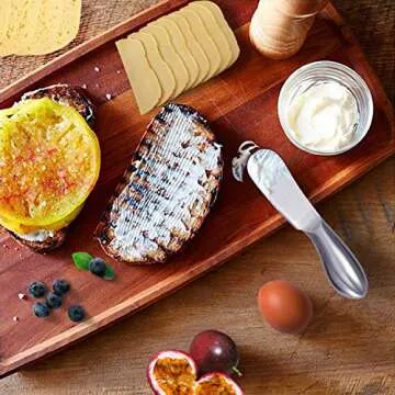 WoneNice Spreader Knife Set, 4-Piece Cheese and Butter Spreader Knives, One-piece Stainless Steel, Gifts for Thanksgiving Day, Christmas