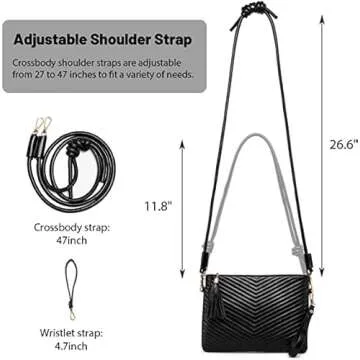 LYPULY Small Crossbody Bags for Women, Trendy Vegan Leather Shoulder Purses, Clutch Wallet with Wris...