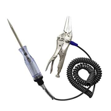 Astro Tools 7762 Circuit Tester Light - Locking Pliers Ground Clamp for Accurate Diagnostics