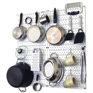 Wall Control Kitchen Pegboard Organizer Pots and Pans Pegboard Pack Storage and Organization Kit wit...