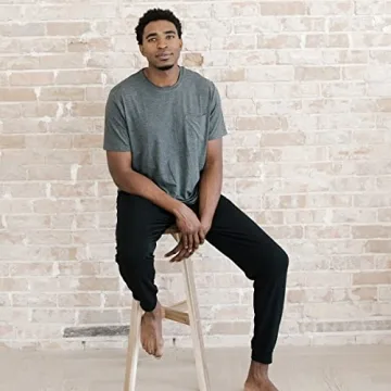 Cozy Earth Men's Ultra-Soft Jogger Pant, Color Black, Size Medium