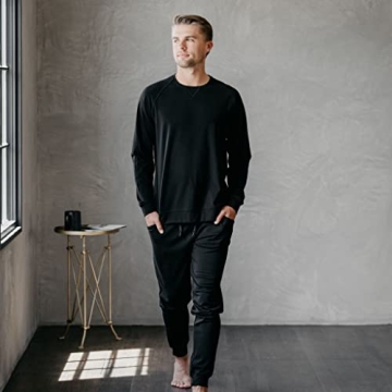 Cozy Earth Men's Ultra-Soft Jogger Pant, Color Black, Size Medium