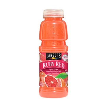 Langers Ruby Red Grapefruit Juice Cocktail - 15.2 Oz Pack of 12