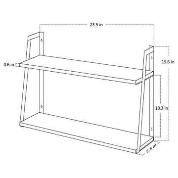 SRIWATANA 2-Tier Rustic Floating Shelves for Any Room
