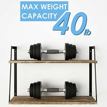 SRIWATANA 2-Tier Rustic Floating Shelves for Any Room
