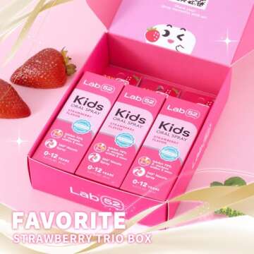 LAB52 Kids Oral Spray Gift Box, Toddler Toothpaste Helper for Cavity Repair and Fresh Breath, Childr...