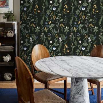 Cismmy Removable Peel and Stick Wallpaper - Versatile Floral Design for Any Space