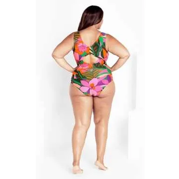 City Chic Women's Apparel CITYCHIC Plus Size UW 1 PC, Fucshia Sicilia PRT