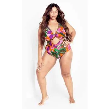 City Chic Women's Apparel CITYCHIC Plus Size UW 1 PC, Fucshia Sicilia PRT