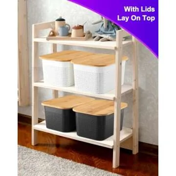 NEATJELAI Stackable Storage Bins with Lids - 6 Pack