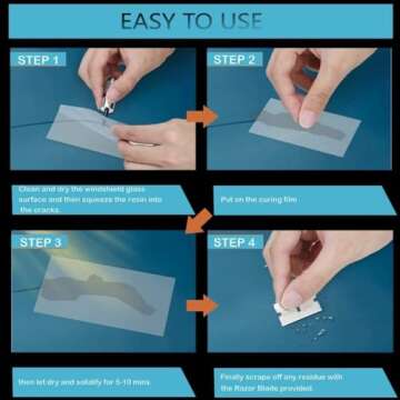 Zupooko Windshield Repair Kit for Chips and Cracks – 2 Pack Nano Glass Repair Fluid for Bulls-Eye, Star-Shape, Quick Fix Automotive Windscreen Tool – Car Windshield Crack Repair Kit