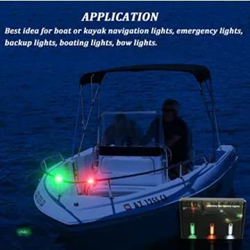 Botepon Kayak Navigation Lights Stern Lights Battery Operated, Waterproof Kayak Lights For Night Kayaking, Paddle Board Lights, Marine Safety Lights For Pontoon Boat, Bass Boat, Dinghy