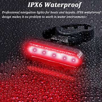 Botepon Kayak Navigation Lights Stern Lights Battery Operated, Waterproof Kayak Lights For Night Kayaking, Paddle Board Lights, Marine Safety Lights For Pontoon Boat, Bass Boat, Dinghy