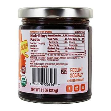 Date Lady Coconut Date Sauce - Organic & Vegan Delight