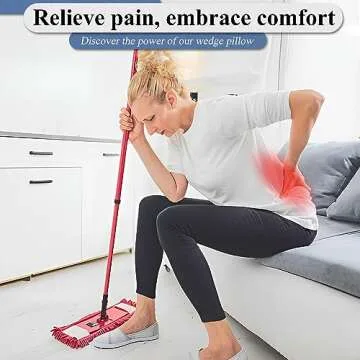 Axelrod 4PCS Orthopedic Bed Wedge Pillow Set, Post Surgery Foam for Back, Neck and Leg Pain Relief Comfortable & Adjustable Ortho Pillows- Anti Snoring, Heartburn, Acid Reflux & GERD Sleeping Grey