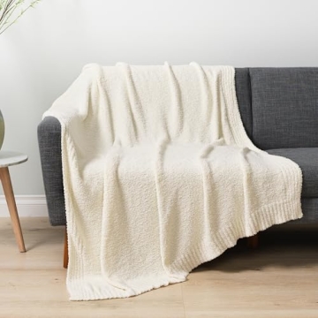 PAVILIA Lightweight Plush Throw Blanket for Cozy Comfort