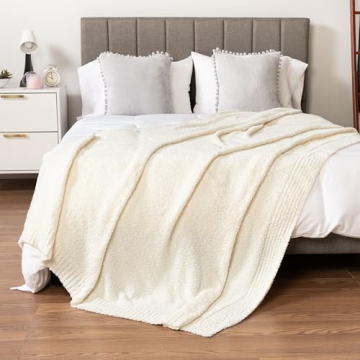 PAVILIA Lightweight Plush Throw Blanket for Cozy Comfort
