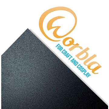 Worbla Black MINI Strip 2.5 in x 10 in - Perfect for Small Projects, Bracelets, and Trim - Thermoplastic