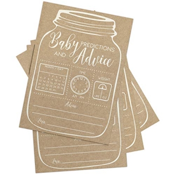 Baby Shower Predictions & Advice Cards – 50 Gender-Neutral Cards