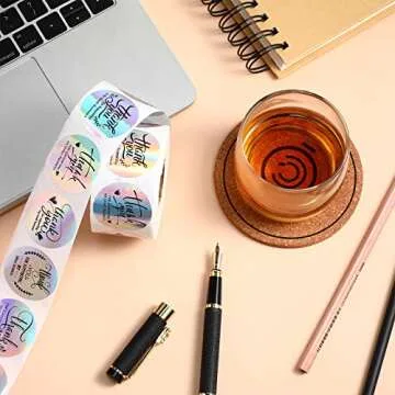 Stylish Thank You Stickers for Small Businesses - 600 Pack