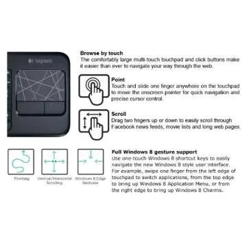 Logitech K400 Wireless Touch Keyboard for TV Navigation