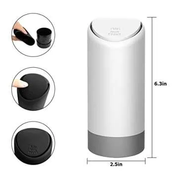 BELOMI Car Trash Can, Mini Silicone Auto Garbage Container with Lid, Waterproof Leakproof Portable T...