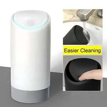 BELOMI Car Trash Can, Mini Silicone Auto Garbage Container with Lid, Waterproof Leakproof Portable Trash Dustbin, Vehicle Rubbish Bins for Automotive, Home, Office, Kitchen, Bedroom (White)