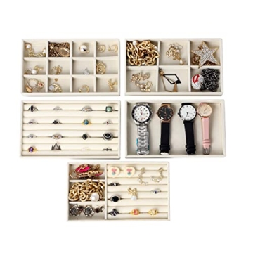 Elegant Cq Acrylic Jewelry Organizer with 5 Drawers