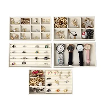 Elegant Cq Acrylic Jewelry Organizer with 5 Drawers