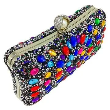 Shop Boutique De FGG Crystal Clutch Evening Bag for Women