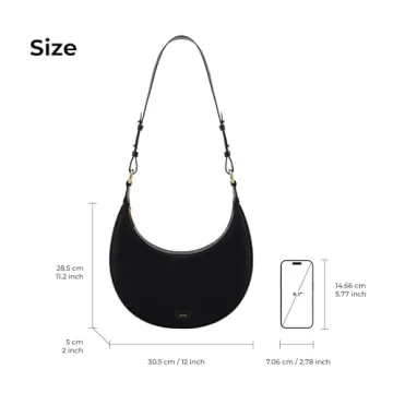 JW PEI Carly Vegan Leather Saddle Bag Black Medium