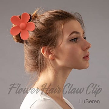 6 Pack Durable Flower Claw Clips for All Hair Types