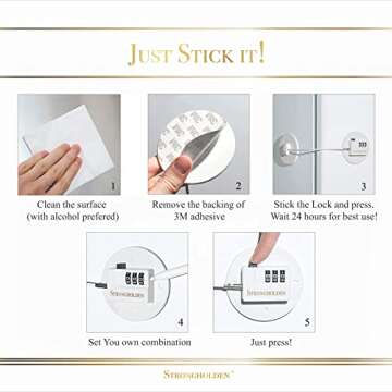 Fridge Lock No Keys Needed - Safety for Kids & Adults