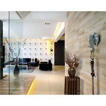 HERNGEE Elephant Head Single Wall Hook/Hanger Animal Shaped Coat Hat Hook Heavy Duty, Rustic, Decorative Gift, Grey