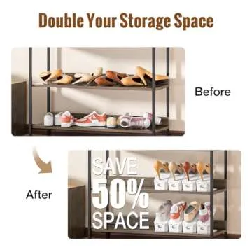 Neprock Shoes Slots Organizer for Closet Space Saving