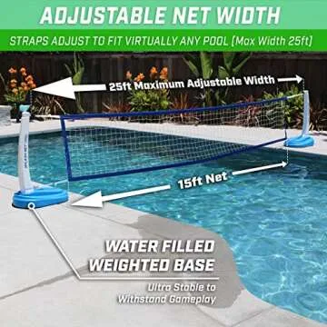 GoSports Splash Net PRO Pool Volleyball Set with Balls