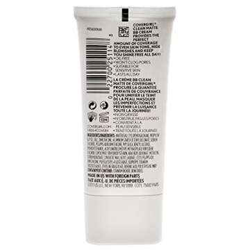 COVERGIRL - Clean Matte BB Cream, Oil-Free, Long-Lasting, Sensitive Skin, Lightweight, 100% Cruelty-...
