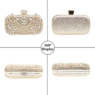 DA BODAN Sparkly Rhinestone Clutch for Special Occasions