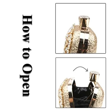 DA BODAN Sparkly Rhinestone Clutch for Special Occasions