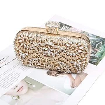 DA BODAN Sparkly Rhinestone Clutch for Special Occasions