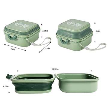 Collapsible Dog Water Bowl, Portable Dog Bowl for Traveling, 2-in-1 Pet Food and Water Feeder - Travel Dog Bowls with Lid for Walking, Traveling, Camping and Hiking