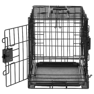 Amazon Basics Foldable Metal Wire Dog Crate 22x13