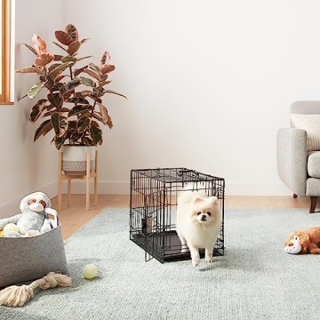 Amazon Basics Foldable Metal Wire Dog Crate 22x13
