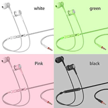 YNR 4 Pairs Wired Earbuds with Microphone and Control
