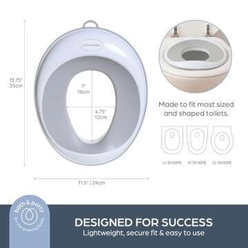 Dreambaby Potty Training Toilet Seat, Easy Fit Toddler Toilet Seat Cover, Anti-Slip for Potty Traini...