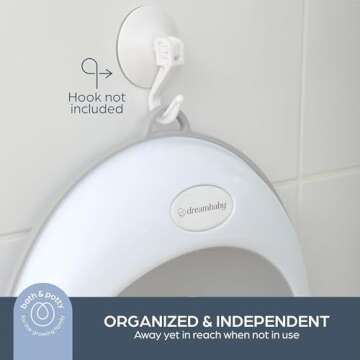 Dreambaby Potty Training Toilet Seat, Easy Fit Toddler Toilet Seat Cover, Anti-Slip for Potty Training Boys and Girls, Lightweight and Portable Potty for Toddler Travel.