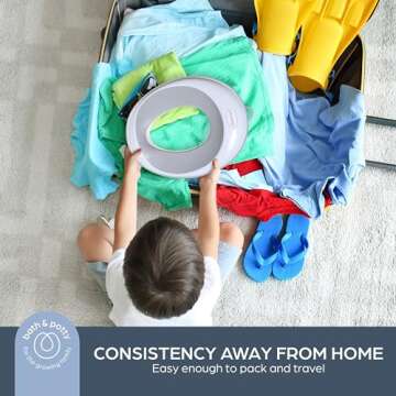 Dreambaby Potty Training Toilet Seat, Easy Fit Toddler Toilet Seat Cover, Anti-Slip for Potty Training Boys and Girls, Lightweight and Portable Potty for Toddler Travel.