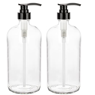Kitchentoolz 32-Ounce Clear Glass Pump Bottles